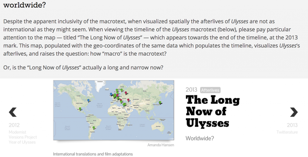 MLab in the Humanities » University of Victoria » The Long Now of Ulysses