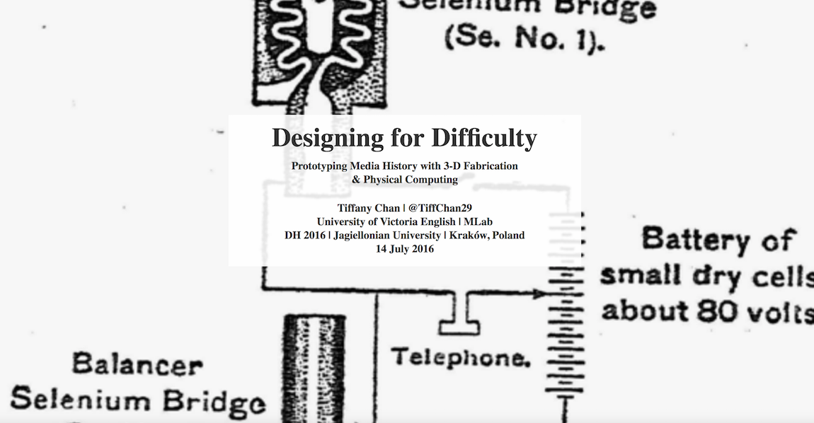 Digital Humanities 2016, "Designing for Difficulty"
